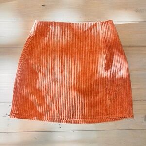 Altered State Burnt Orange Corduroy Skirt